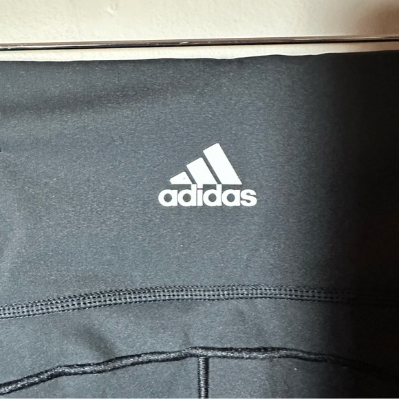 Adidas Black High-Waisted 3 Stripe Women’s Leggings Size Small *flaw - Picture 16 of 16